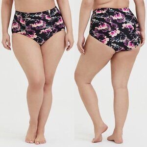 NWT Torrid Floral Dot Ruched Swim Bottom size 3X